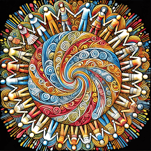 2025 fall retreat belonging ai a vibrant and intricate circular illustration transparent